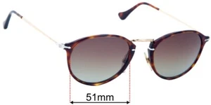 Lentes de repuesto para gafas de sol SFx para Persol 3046-S - 51 mm de ancho - Imagen 1 de 26