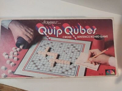 Scrabble Quip Qubes Vintage 1981 Word Game Crossword Sentence Selchow Righter  - Image 1 of 4