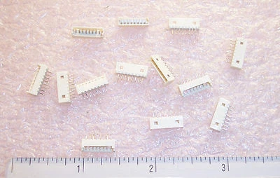 QTY (100) 8 POSITION VERTICAL MALE SHROUDED HEADERS 1.25mm 53047-0810 MOLEX - Image 1 of 2