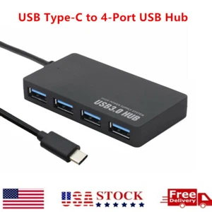 USB-C Type C to USB 4 Port Hub Splitter 5Gbps 3.0 For Phone Mac MacBook Pro iPad - Picture 1 of 5