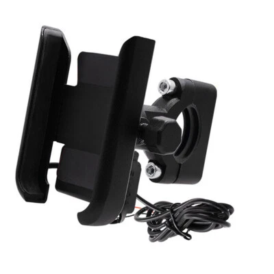 Motorcycle Cell Phone Holder Handlebar Mount USB Charger for Harley Davidson - Image 1 of 4