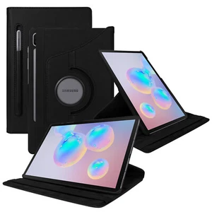 Samsung Galaxy Tab S6 (2019) T860/865 360 Rotate Leather Case With Stylus Slot - Picture 1 of 28