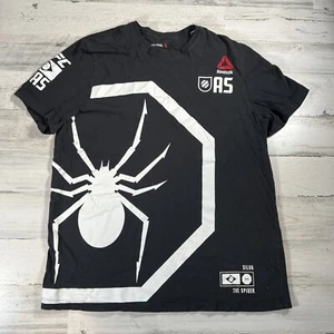 Anderson Silva 2015 Reebok UFC Shirt MMA Combat Spider Tee Brazil Men's XL AH749 - Picture 1 of 4