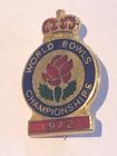Insigne badge vintage BOWLING WORLD BOWLS CHAMPIONSHIPS 1972 / BW15