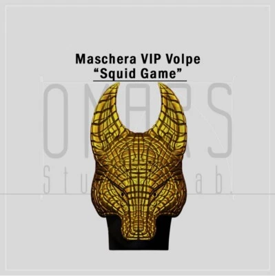 1x Maschera indossabile Mask Fox VIP Squid Game 3D VOLPE scommettitori sala - Immagine 1 di 2