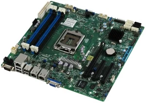 Cartes Mères Supermicro X10SLM-F LGA1150 4xDDR3 MicroATX Intel® C224 Express PCH - Photo 1/2