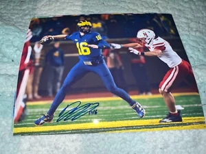 Davis Warren b2 signed MICHIGAN WOLVERINES FOOTBALL 8x10 photo go blue CHAMPS z1 - Picture 1 of 1