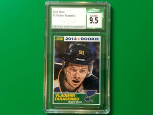 2013-14 Vladimir Tarasenko Panini Score Hockey 25th Ann RC Card CSG Gem Mint 9.5
