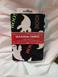Seasonal Fabric 1-Yard Precuts Ghosts 100% Cotton 36x44 91.45x111.8cm  NEW - Picture 1 of 4