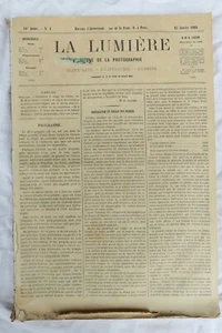 photographie première revue LA LUMIERE 1860 - Picture 1 of 10