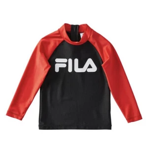 Boys size 4 FILA ZIGGY Long sleeve rvest top rashie Black red NEW UPF50+ 7146 - Picture 1 of 2