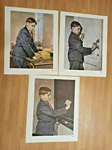 Soviet Vintage posters. Everyday life of school and pupils. 1950s USSR.  1   ## - Picture 1 of 20
