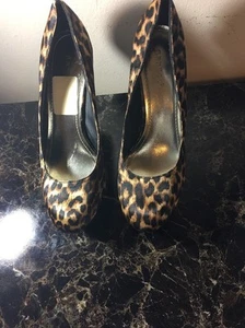Bamboo Leopard Print Size 10 Women Dress Shoes Used - Picture 1 of 1