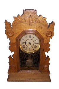 Antique Hawk Wm L Gilbert Eastlake Mantle Clock 1879 - Picture 1 of 10