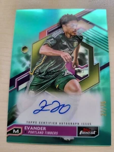 TOPPS MAJOR LEAGUE SOCCER, 2023, AUTOGRAPH AQUA, A-E, EVANDER, 27/75 - Picture 1 of 3