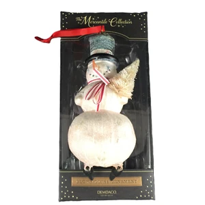 Demdaco Adorno Colección Mercantil Muñeco de Nieve Pies Colgantes Vidrio Navidad - Imagen 1 de 8