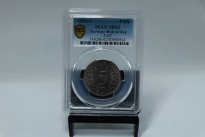 1970 - G Germany-Federal Rep. 5 Mark PCGS MS-62 - Imagen 1 de 3