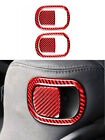 Red 4Pcs Seat Back Trim Cover Decor Carbon Fiber For Dodge Challenger 2015-2020
