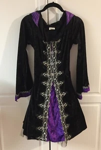 Girls Halloween Witch Fancy Dress Sorceress Outfit Costume Hat Cosplay - Picture 1 of 12