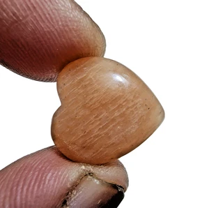 Fantástica joyería cabujón piedras preciosas con forma de corazón cristal amazonita melocotón melocotón 17 quilates - Imagen 1 de 7