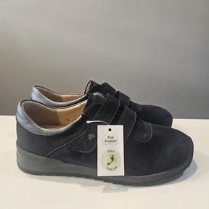Finn Comfort NWT Shoes Mens Blue Suede Size 7 1/2 MADE IN GERMANY Casual - Picture 1 of 9