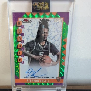 2024-25 Topps Finest Stephon Castle Rookie Finest Green Geometric Auto /75 RC - Bild 1 von 3