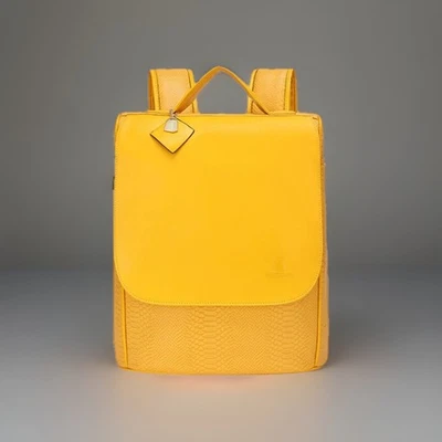 Mochila de fin de semana con tirantes ajustables de viaje mostaza y transporte Foto 1 de 4