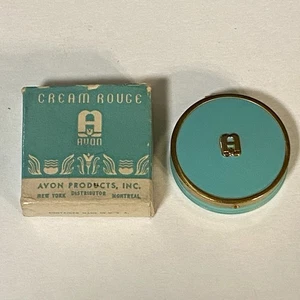 Nuevo de Lote Antiguo Años 40 Avon Cream Rouge En Caja Original - Buen Sello de Limpieza - Esmalte Aqua - Imagen 1 de 10