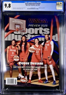 CGC 9.8 Top Pop! Caitlin Clark INDIANA FEVER Sports Illustrated Magazine - Image 1 of 4
