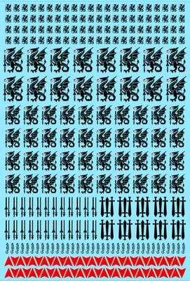 GAMES WORKSHOP Warhammer 40k Imperial Knights House Griffith Custom Transfer Sheet A6
