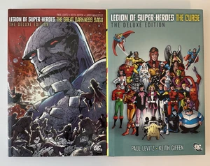 Legion of Super-Heroes The Great Darkness Saga & Curse Edizione Deluxe HC DC RARO - Foto 1 di 2