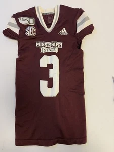 2019 Mississippi State Bulldogs Game Issued Adidas Football Jersey #3 Dantzler - Picture 1 of 8