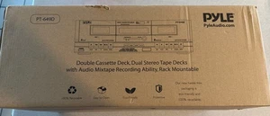 NEW Pyle PT-659D Dual Cassette Deck Recording Device w/RCA Cables / Open Box - Picture 1 of 4