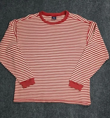 Camiseta de manga larga a rayas GAP vintage para hombre talla XL 100 % algodón años 90 Cobain Foto 1 de 4