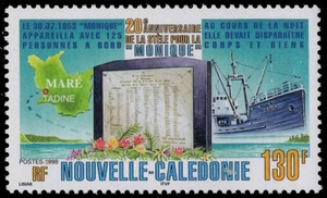 NEUKALEDONIEN 812 - Schiff Monique Denkmal 20th Anniversary (pc38321) - Bild 1 von 1