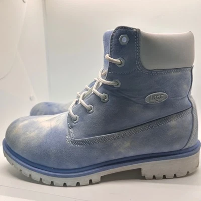 Lugz Women's Tambora Canvas Boots Tie Dye Blue Cloud White Lace Up Ankle Size 9 - Image 1 of 4