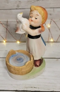 Vintage Porcelain Figurine. Girl With Her Duck. Taiwan. - Picture 1 of 8