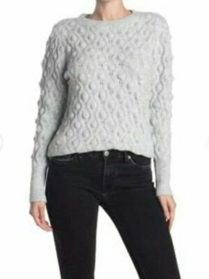 Sweet Romeo NUEVO $30 Palomitas Textura Acogedor Tejido Gris Jaspeado Suéter Suave Talla XL Foto 1 de 4