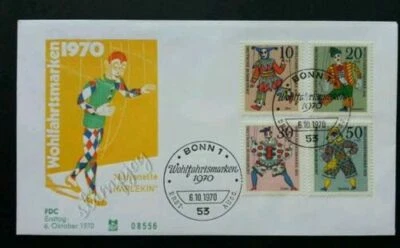 [SJ] Germany Puppet Clown 1970 德国傀儡小丑 (stamp FDC - Image 1 of 4