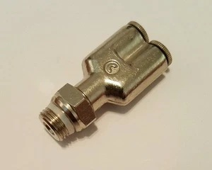 Camozzi Nickel Plated Profit Brass Push Lock Y Adapter P6450 02-02 Pack of 3pcs - Picture 1 of 2