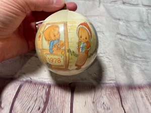 Hallmark 1978 The Christmas Spirit Silk Ball Christmas Ornament Betsey Clark - Picture 1 of 12