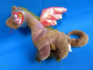 SCORCH the DRAGON 🐉 soft plush toy RED WINGS ❤️ TY BEANIE BABIES VINTAGE 1998 - Picture 1 of 7