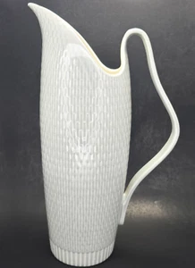 C1950s Vintage Red Wing Capistrano Country Garden Gray Basket Weave Pitcher USA - Picture 1 of 7