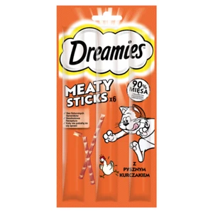 Dreamies Leckerli 30g Ergänzungsfutter für erwachsene Katzen Hähnchen-Sticks - Bild 1 von 2