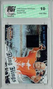 Bas Rutten 2008 Donruss Americana #RK-BR Auto Patch 002/250 Rookie Card PGI 10