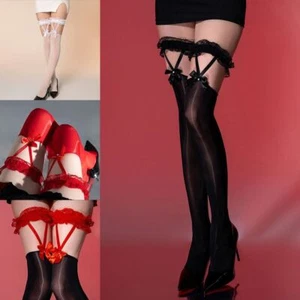Holiday Home Garter Stockings Lace Stockings Regular Length Sexy Style - Picture 1 of 21