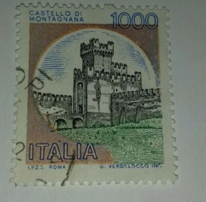 FRANCOBOLLO 1000 LIRE ITALIA 1980 CASTELLO DI MONTAGNANA - STAMP - Picture 1 of 1