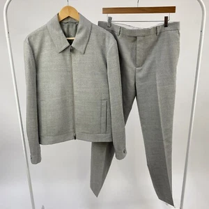 Dior Mens Zipped Wool Jacket & Trousers Set - Size 48/50 Fits Medium - Grey - Picture 1 of 22
