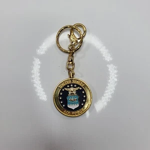 United States Air Force Medaille Medaillon Schlüsselanhänger Dongle 1,5" goldfarben - Bild 1 von 8