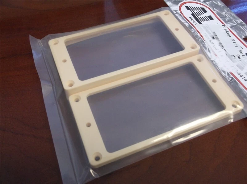 NEW - Humbucking Pickup Ring Set, Curved Bottom - CREAM - Image 1 of 1